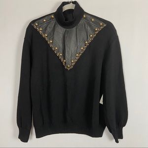 St. John Collection Gold and Black Sweater